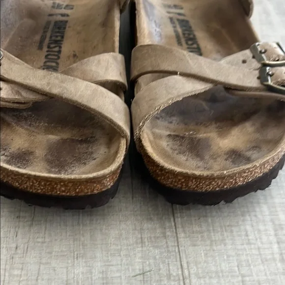 Birkenstock Taupe Triple-Strap Sandals - Picture 12 of 12